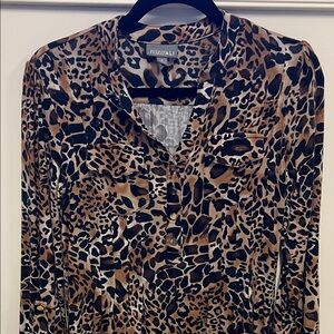 Roz & Ali Animal Print Top